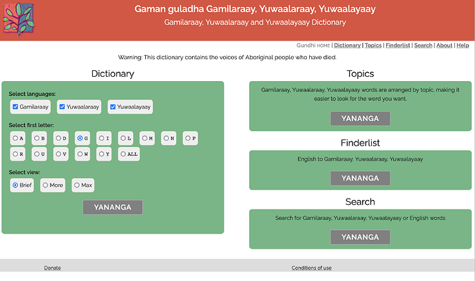 Gaman guladha Gamilaraay, Yuwaalaraay, Yuwaalayaay