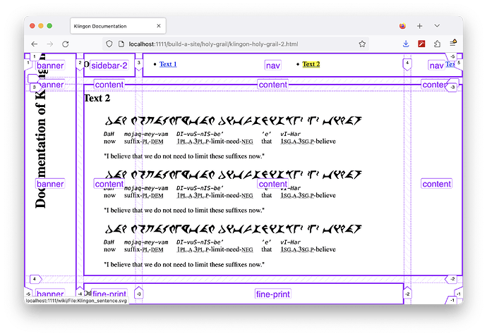 Modified Klingon holy grail layout