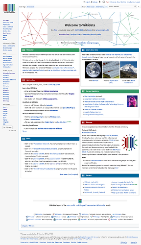 Screenshot of Wikidata.org