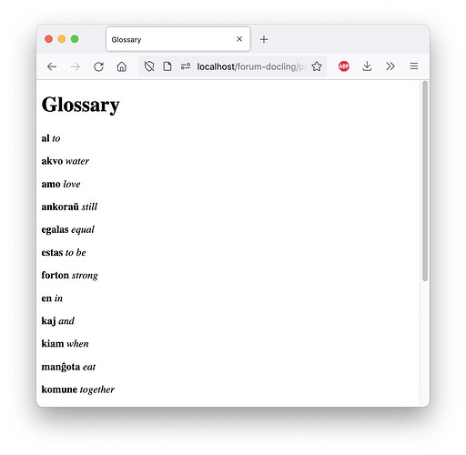 Basic glossary