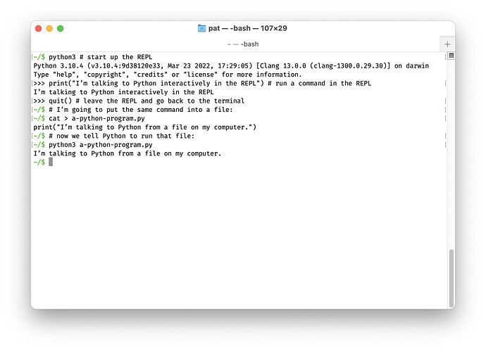 Two ways to run Python